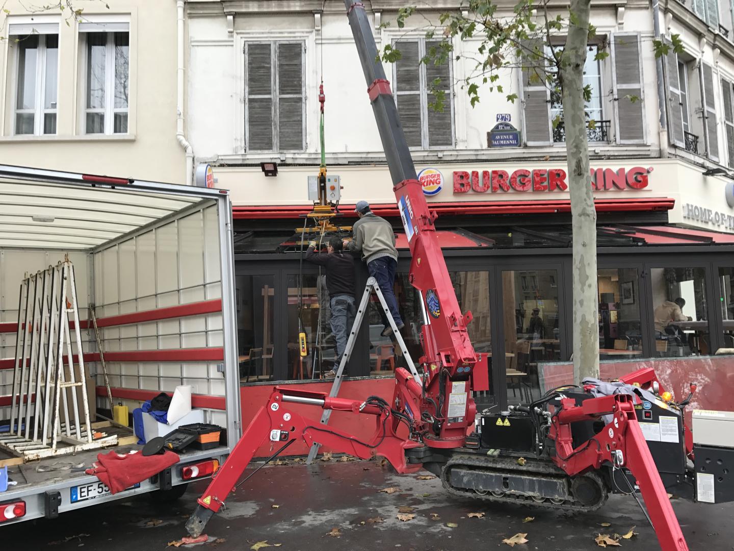 Levage de vitrage dans la ville de Rouen<br/>Levage de vitrage dans la région de Rouen<br/>Levage de vitrage à Rouen